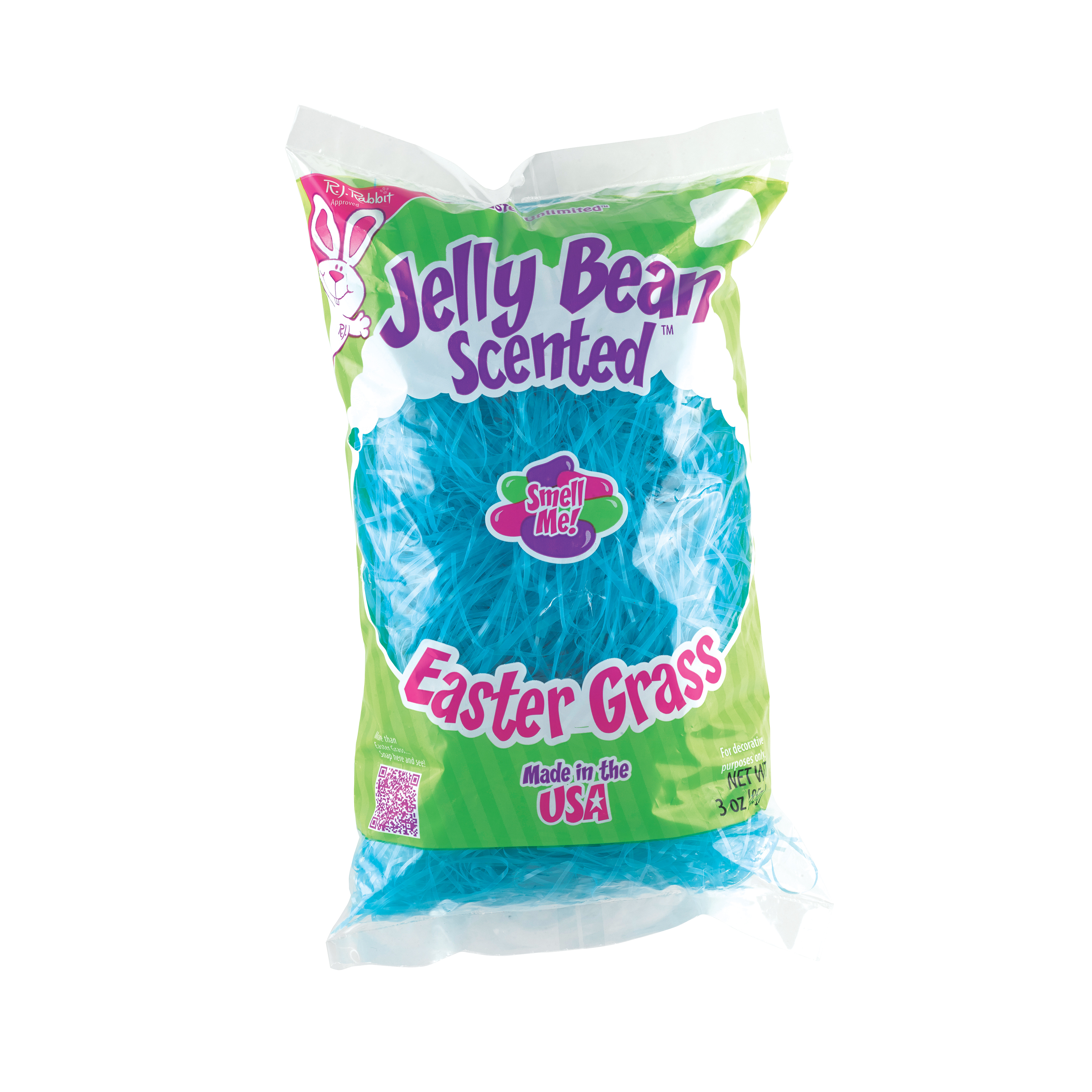 Jelly Bean Scented Plastic Easter Grass, Blue, 3 oz., Easter Unlimited